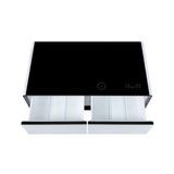 Modern Smart Coffee Table with Built-in Fridge, Bluetooth Speaker
