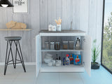 Rectangle 2-Door Utility Sink and Cabinet White