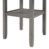 Farmhouse 3 Piece Round Counter Height Kitchen Dining Table Set