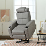 Power Lift Recliner Chair - USB Charge Port (Light Gray)