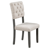 Grey 6-Piece Dining Table and Chair Set