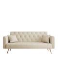 Love seat sofa, American retro beige velvet