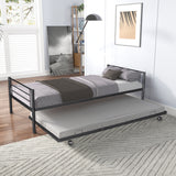 Metal Twin over Twin Bunk Bed with Trundle