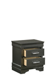 Queen 5 Pc Tufted Upholstery LED Bedroom set
