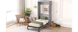 Gray Twin Size Murphy Bed that Transforms into a Cabinet