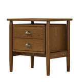 Queen 3 Piece Bedroom Set Mid Century Platform Bed with Bookshelf