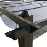 Grey 13x10 Ft Outdoor Patio Retractable Pergola With Canopy