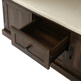 Hall Tree Cabinet with 3 Hooks, Coat Hanger, Entryway Bench, Storage Bench