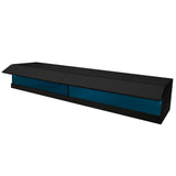 Wall Mounted Floating 80" TV Stand with 20 Color LEDs