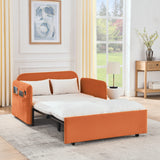 Convertible Sofa Bed w/2 Removable Armrests w/USB Power Port
