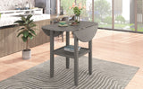 Farmhouse 3 Piece Round Counter Height Kitchen Dining Table Set