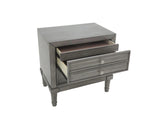 Modern Gray Finish 1pc Nightstand - hidden drawer