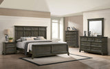 Contemporary 1pc Nightstand Gray Color Solid Wood Veneer Pewter Bar