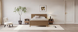 Wood Platform Bed Frame with Headboard