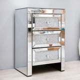 Silver Mirrored Nightstand