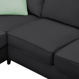 Black  Sectional Sofa Couch