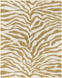 Tabora Beige and Gold Viscose Area Rug 8x10