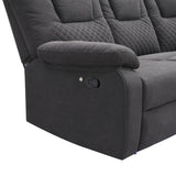 Home Theater Seating Modern Manual Recliner Sofa Chairs with Storage Box