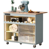 Kitchen Island with Drop Leaf