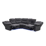 Home Theater Seating Modern Manual Recliner Sofa Chairs with Storage Box