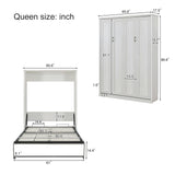 Queen Size Half Self-Close and Open Murphy Bed