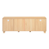 64.4" Rattan TV Stand for 65/70 inch TV Living Room Storage Console Entertainment Center