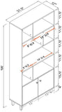 White Bookcase with 2 Doors