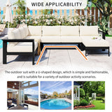 multi-person outdoor sofa set, suitable for gardens, backyards, and balconies.