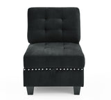 Black L shape Modular Sectional Sofa