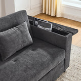 Pull-Out Sleeper Sofa Bed Double Seat Recliner Sofa Bed