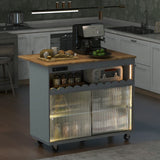 Kitchen Island with Drop Leaf