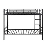 Twin Over Twin Metal Bunk Bed (Black)