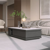 Long Black-White Coffee Table