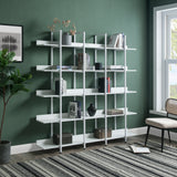 5 Tier Bookcase Home Office Open Bookshelf, Vintage Industrial Style