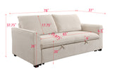 Sleeper Sofa Bed, Modern Fabric Loveseat Futon Sofa Couch w/Pullout Bed