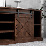 TV Stand Console for TVs up to 95 inches, No Assembly Required, Aged Whiskey Finish