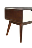 TV Stand in Espresso & White