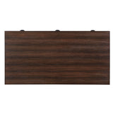 Writing Desk, Espresso Oak Finish & Antique Black