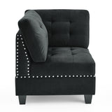 Black L shape Modular Sectional Sofa