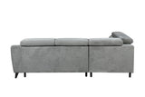 Wrenley Gray Chenille Sectional Sofa with Sleeper & Storage