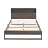 Queen 3-Piece Bedroom Set Platform Bed with Nightstand and Dresser