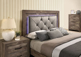 Nightstand Natural Tone Faux Wood Veneer