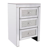 Silver Mirrored Nightstand
