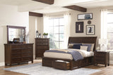 Classic Bedroom Brown Finish Chest of Drawers Mango Veneer Wood