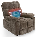 Liyasi Electric Power Lift Recliner Chair  with 2 Motors Massage and Heat 3 Positions, 2 Side Pockets, USB Charge Ports