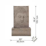 High Sandstone Buddha Fountain, Indoor Outdoor Water Fountain with Light