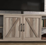 68" TV Stand Wood Metal TV Console Industrial Entertainment Center Farmhouse with Storage Cabinets and Shelves, Grey Walnut
