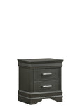 Queen 5 Pc Tufted Upholstery LED Bedroom set