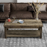 Solid wood Fully Assembled Brown Coffee Table