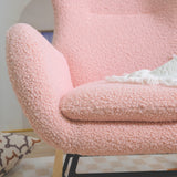 Rocking Chair - with rubber leg and cashmere fabric, suitable for living room and bedroom